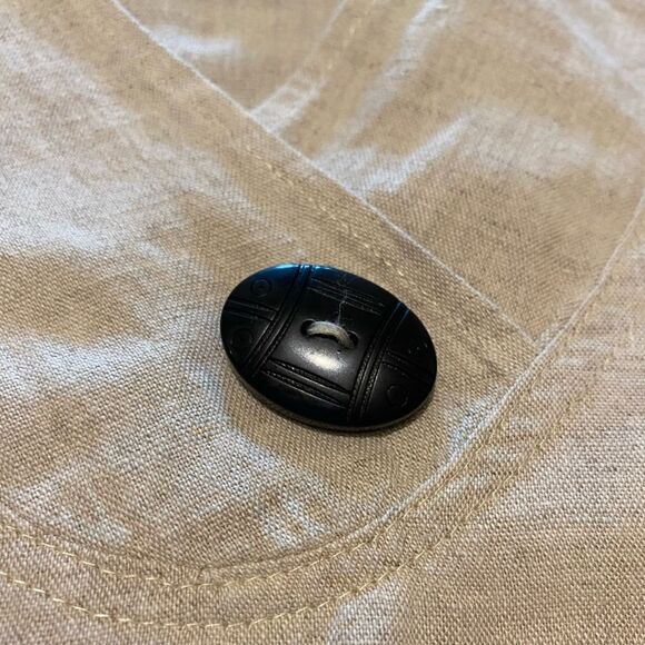 Hot Cotton VTG Natural Linen Cotton Boxy Top Artsy Lagenlook Boho Sub stainable - Picture 7 of 9